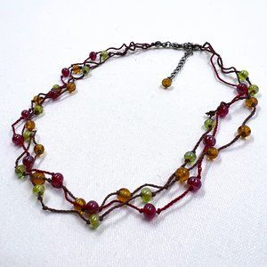 BoHo Style 14” String and Beaded Necklace